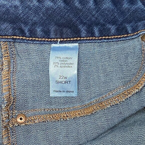 Maurices High Rise Skinny Stretch Jeans Jeggings 22W Short Medium Wash Denim - Picture 11 of 12